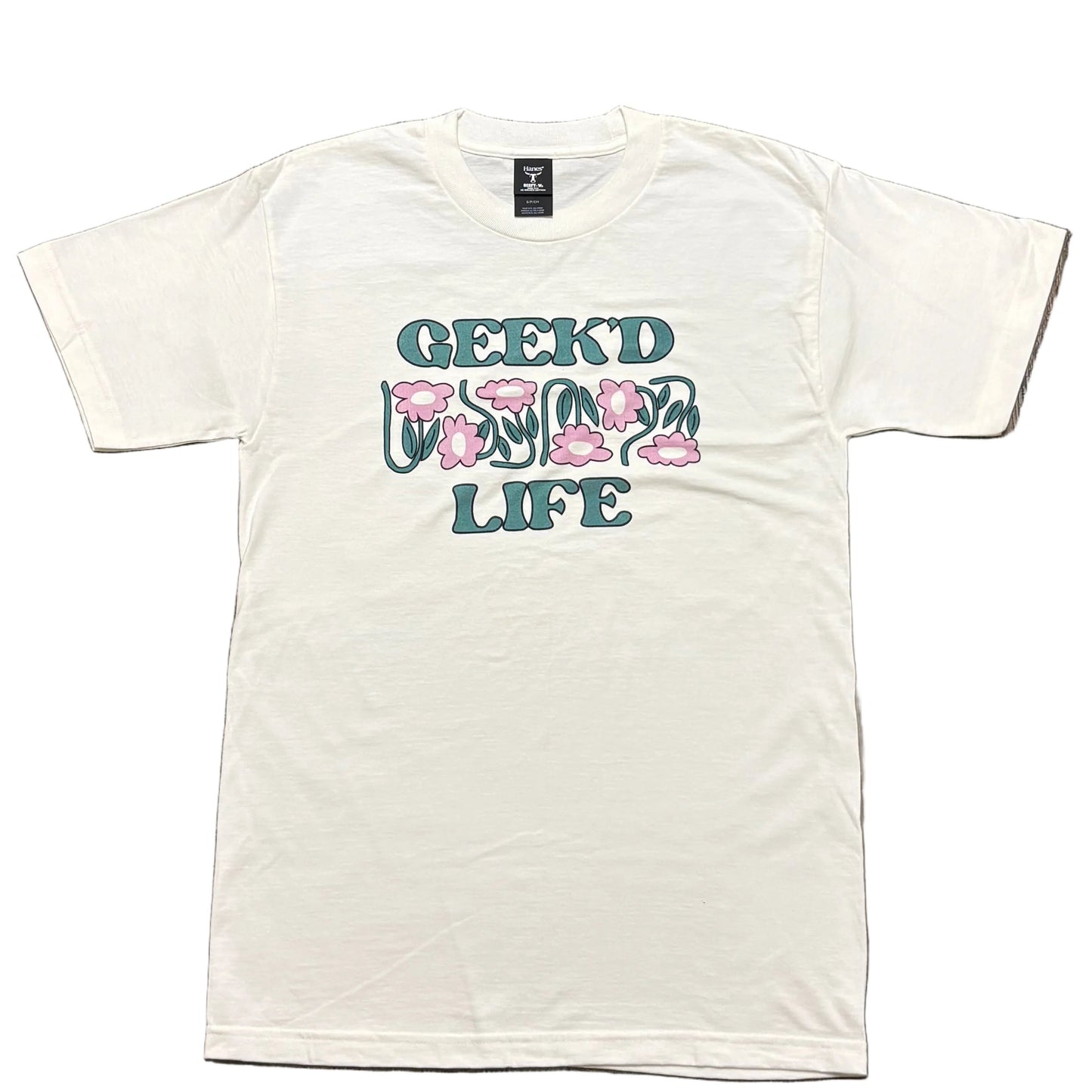 White Geekd "Flower" T-shirt