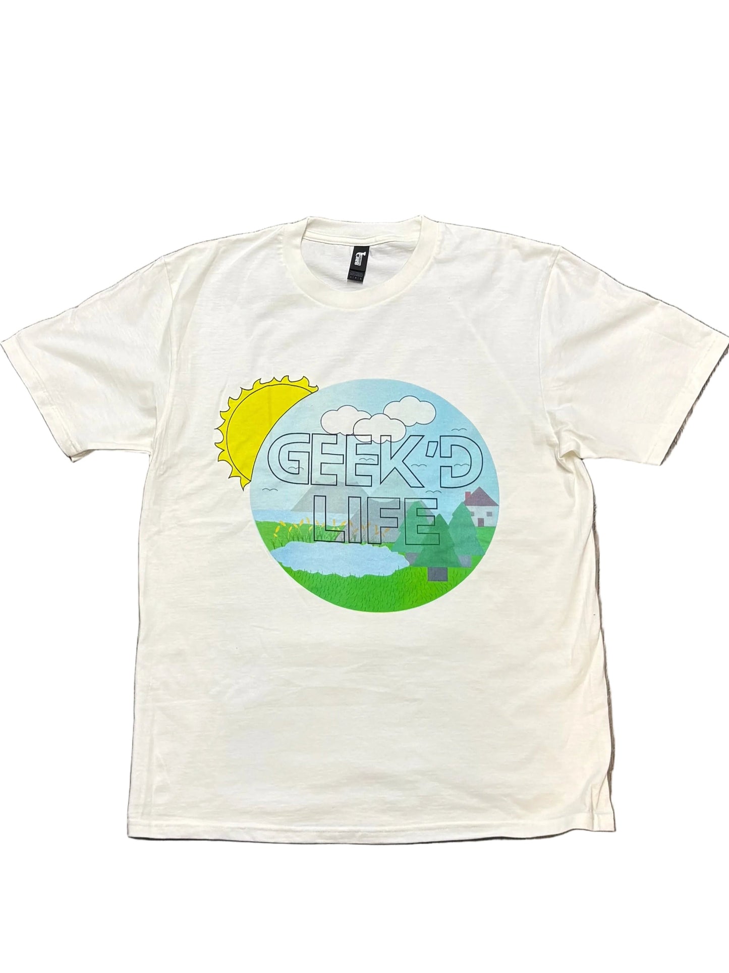 White  Geek'd "Nature"  T-shirt