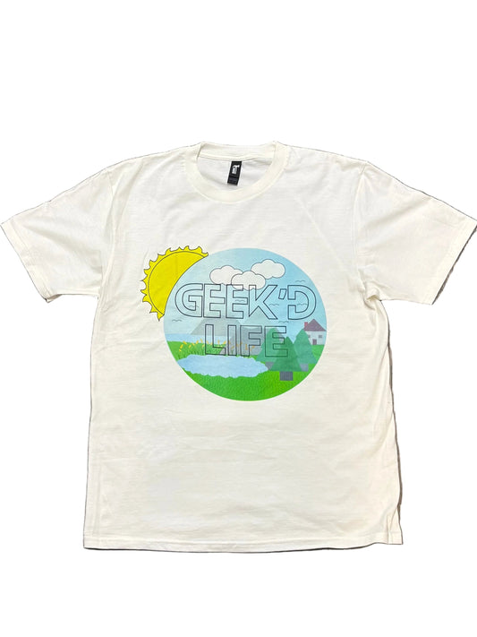 White  Geek'd "Nature"  T-shirt